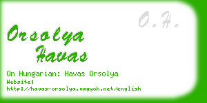 orsolya havas business card